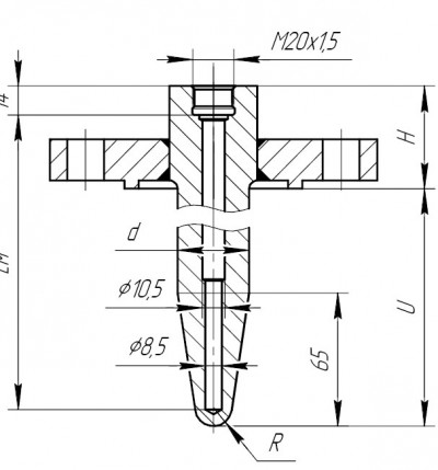 Рис.8. ГТ-704-02 для ДТ с подвижным штуцером со ступенчатым внутренним диаметром